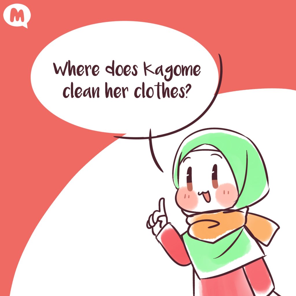 Fun Puns with Aya: Kagome cleans clothes 1