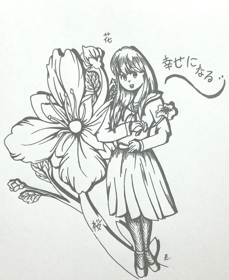 (CE) Little Hana and her cherry blossom by EunniePop