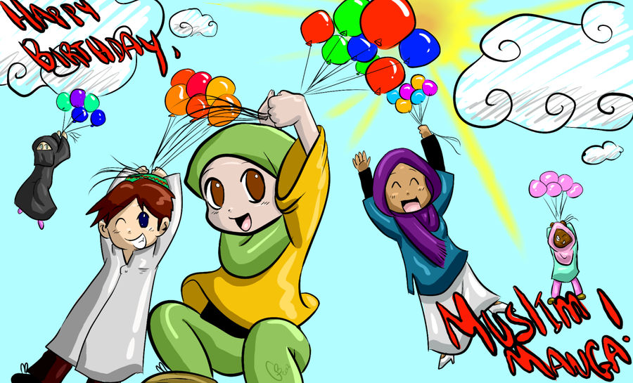 Happy Birthday Muslim Manga by CyprusBeetle