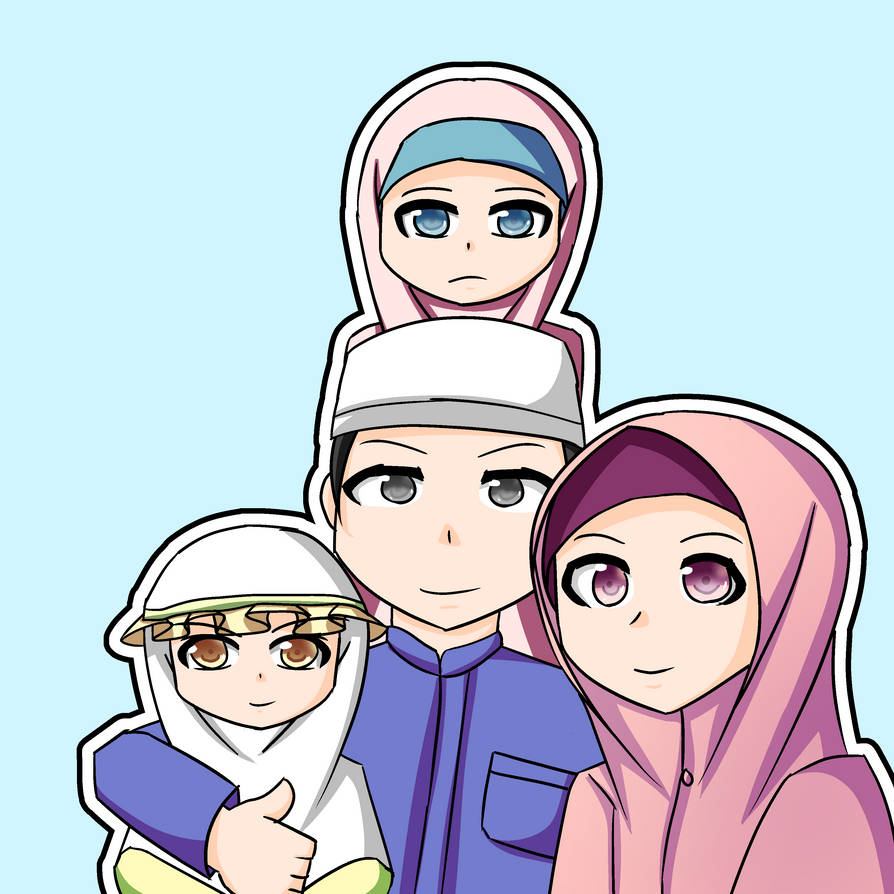 Happy Muslim Family by yuritho