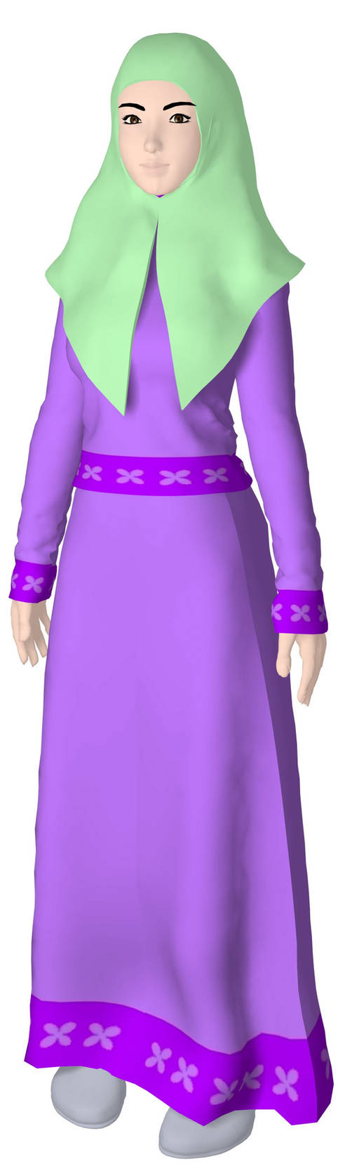Hijab girl by mz3dcg