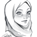 Hijab girl doodle by Boss-Arts
