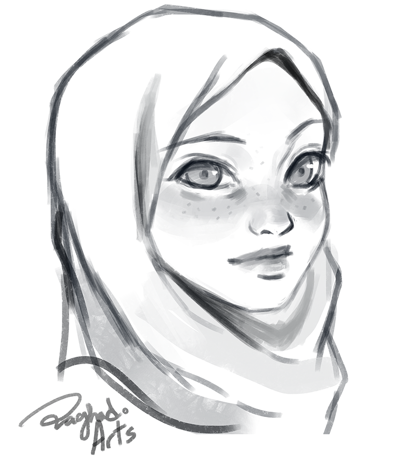 Hijab girl doodle by Boss-Arts