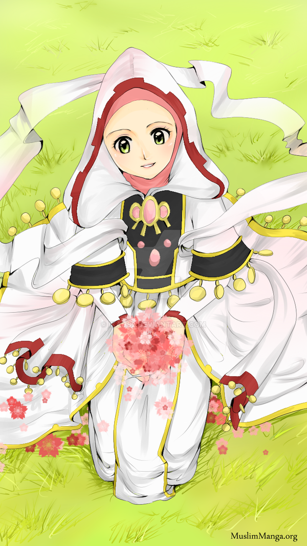 Hijab Sakura Colored by ikah92